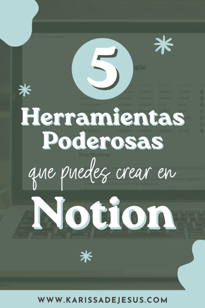 5 herramientas en Notion